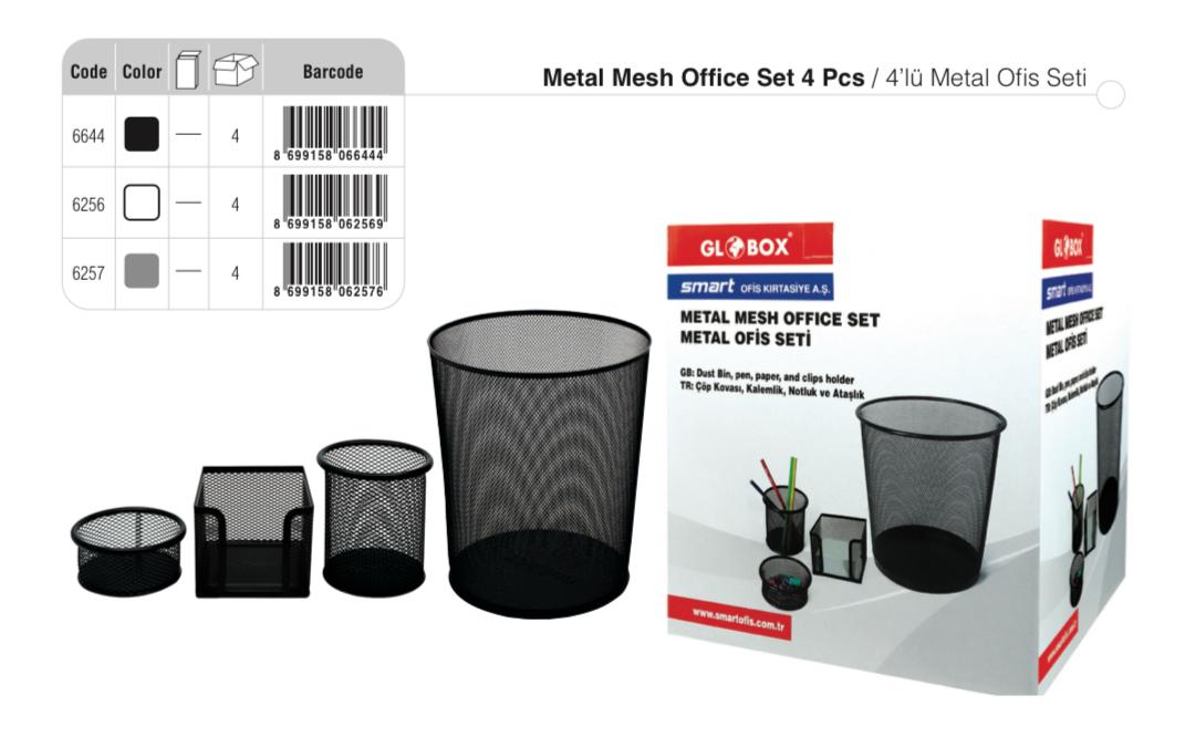 Ensemble de bureau 4 pièce en métal