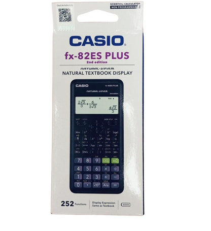 Casio Scientific Calculator FX-82ES Plus – Black With Case