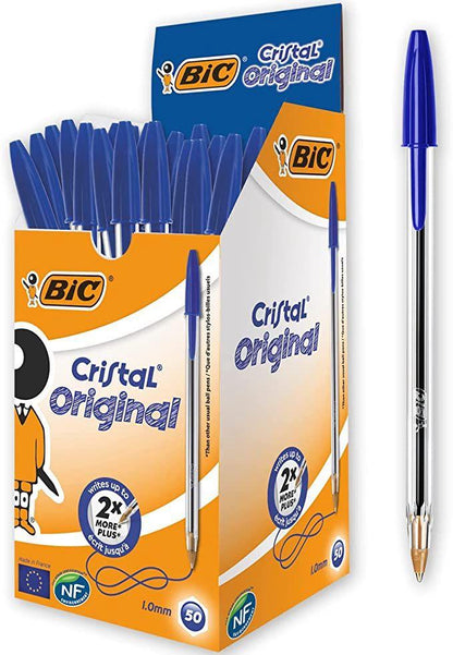 Stylo BIC Cristal original  ||Boîte de 50 Stylos